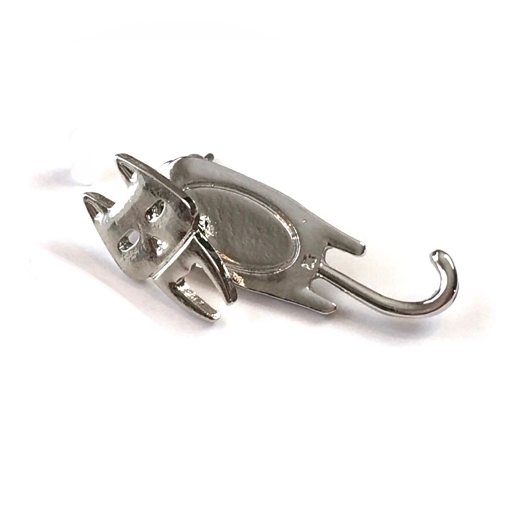“Flat Cat” Silver Grumpy Kitten Whimsy Cartoon Full Body Curly Tail Ear Jackets - Picture 5 of 15